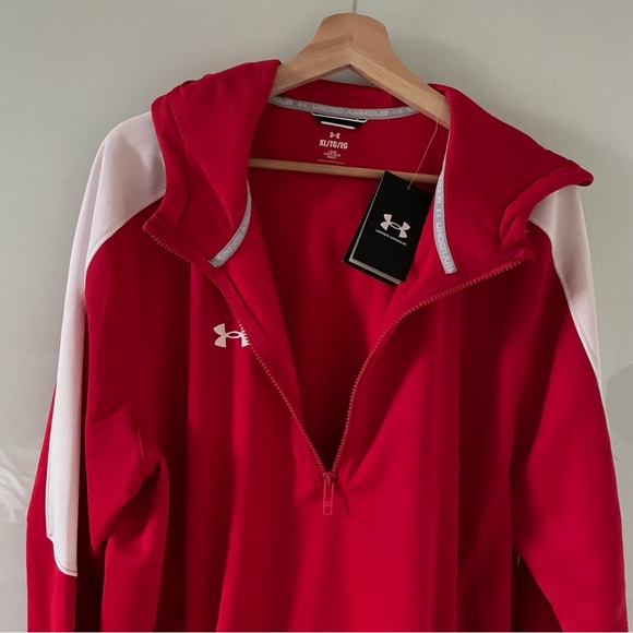 Under Armour UA Storm Armour Fleece® Hoodie Red Water Repellent - Picture 4 of 8